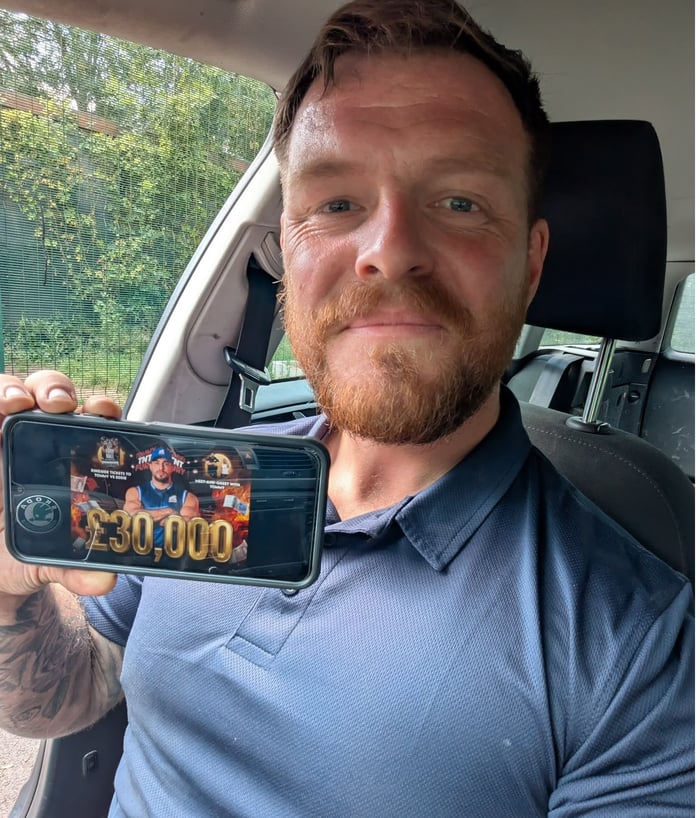 David Collins won £30,000 Tax Free Cash for FREE • Winning Ticket: #30767