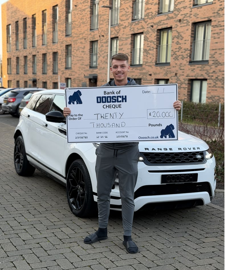 Arran Bleasdale won £20,000 Tax Free Cash • Winning Ticket: #3187