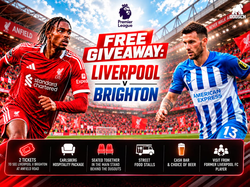 LIVERPOOL V BRIGHTON – FREE TICKET GIVEAWAY!