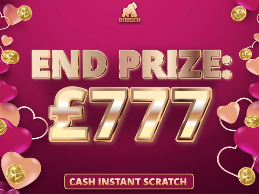 £7,777 Valentine's Cash Instant Scratch